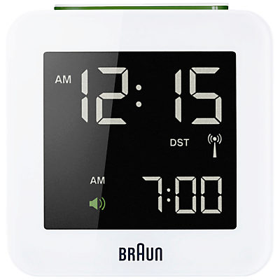 Braun Radio Controlled Global Alarm Clock White Braun Radio Controlled Global Alarm Clock White